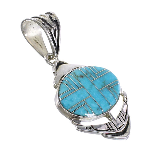 Silver Southwest Turquoise Pendant AX96474